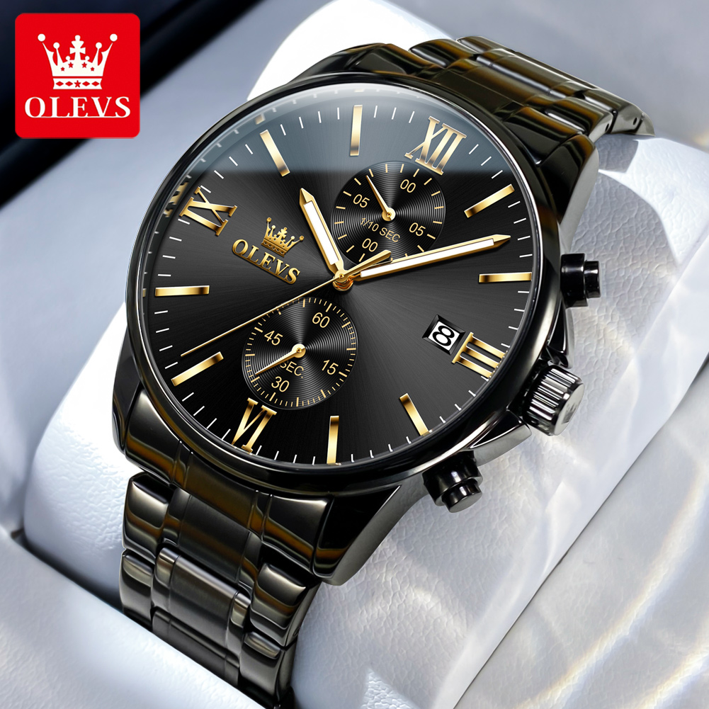 Luxury Watch Magazine - OLEVS 2886 Классические черные кварцевые часы