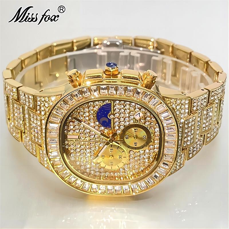 MISSFOX Роскошные золотые часы – обзор и цена Luxury Watch Iceberg
